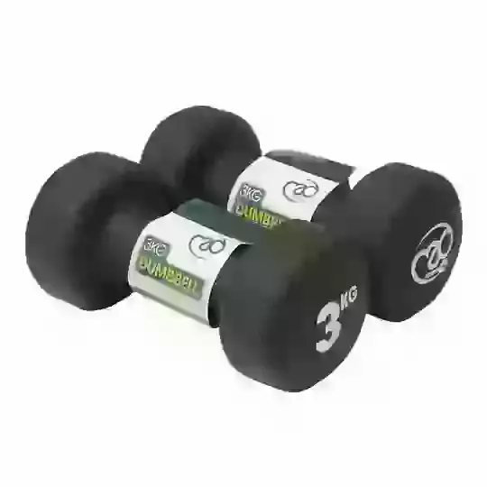 Fitness-Mad Neoprene Dumbbells, 2 x 3kg